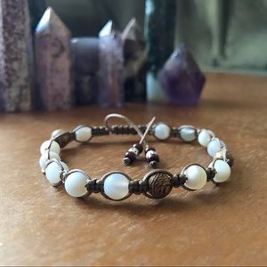 Handmade} Banded Agate & Wengewood Bracelet